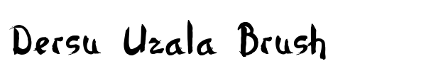 Dersu Uzala Brush font preview